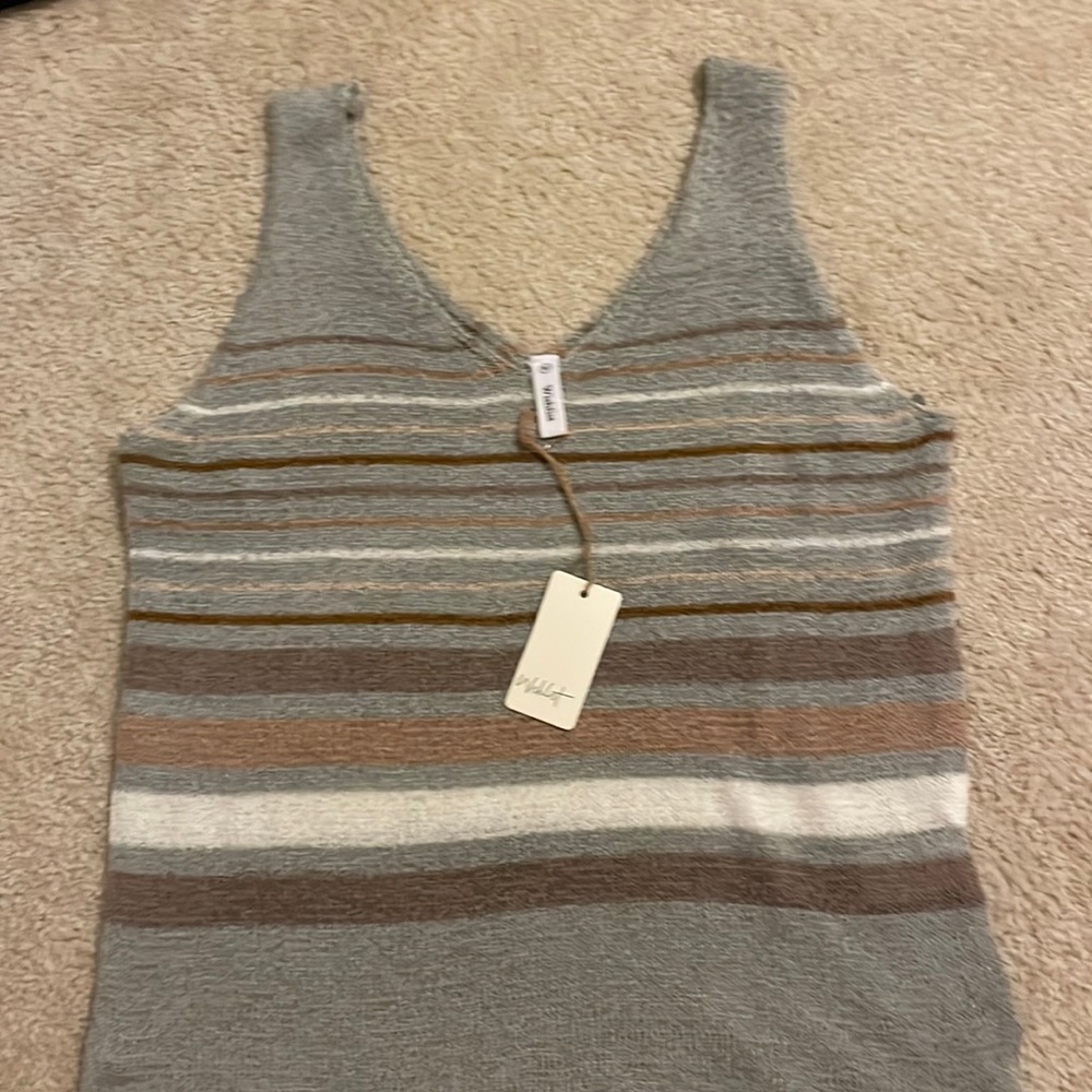 NWT striped sweater tank